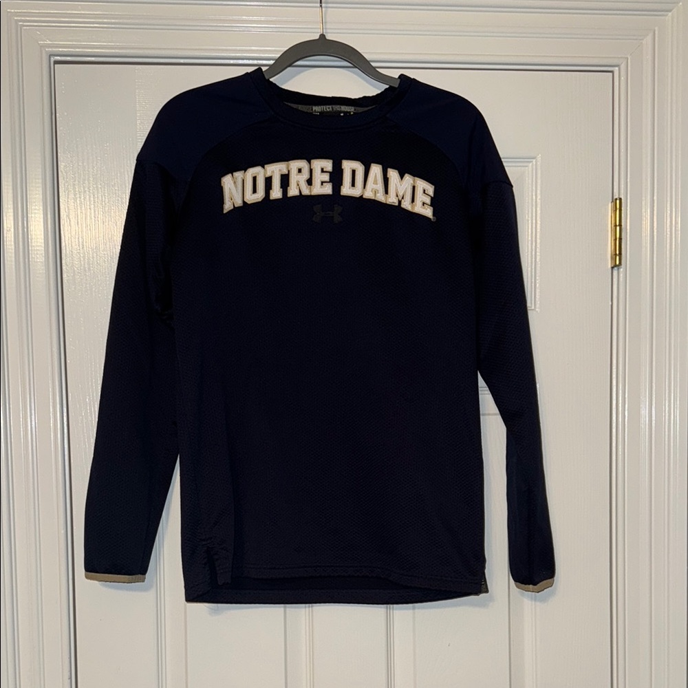 Under Armour Notre Dame Navy Long Sleeve Shirt
